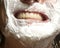 Man\'s Smile with Shaving Cream