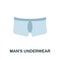 Man\\\'S Underwear flat icon. Color simple element from clothes collection. Creative Man\\\'S Underwear icon for web design, templates