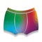 Man`s underwear sign. Vector. Colorful icon with bright texture