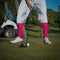 man`s Vintage golfing outfit with pink socks