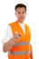 Man in safety vest