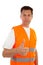 Man in safety vest