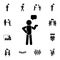 The man says monologue flat vector icon in People talk pack