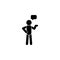 The man says monologue icon. Simple glyph, flat vector of People talk icons for UI and UX, website or mobile application