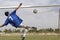 Man Scoring Goal During Soccer Match