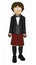 Man in scottish kilt illustration