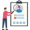 Man Search Employee Profile Illustration