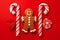 man season baking background sweet gingerbread food holiday christmas red decoration cookie. Generative AI.