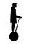 Man on a segway silhouette