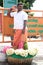 Man selling flowers in tourist spot of Kodaikanal