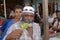 Man sells khat (Catha edulis) at the local market in Lahij, Yemen