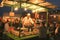 Man serving cooked snails at stall