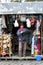 A man sets up his souviner stall at El Panecillo, a 200 metre high volcanic hill overlooking Quito in Ecuador.