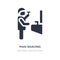 man shaving icon on white background. Simple element illustration from People concept