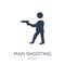 man Shooting icon. Trendy flat vector man Shooting icon on white