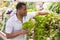 Man shopping in produce section