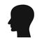 Man side profile, human head silhouettes isolated