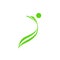 Man silhouette green health logo