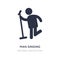 man singing icon on white background. Simple element illustration from People concept