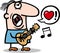 Man singing love song for valentines day