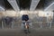 Man sings at electric piano under blackfriars bridge in london