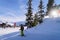 Man Skier at Penken ski resort at Zillertal Tyrol sun