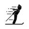 Man on skis icon. Element of Winter for mobile concept and web apps icon. Glyph, flat icon for website design and