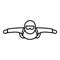 Man skydiving icon, outline style