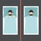 Man with sleep problems and insomnia symptoms versus good sleep man