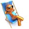 Man smiley summer sunglasses peaceful cartoon character