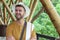 Man smiling in traditional Colombian outfit