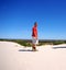 Man on Snowdrift Sand Dune