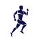 Man sprint running flat icon