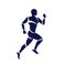 Man sprint running flat icon for exercise apps and websites