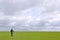 Man standing alone in a field