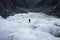 A man standing alone in Franz Josef Ice Glacier