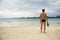 Man standing on beach