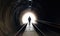 man standing at the entrance of a train tunnel Creating using generative AI tools