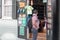 Man standing in front of the gift shop souvenirs shop in Key West