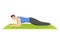 Man standing in plank position, ABS exercise. Athlete