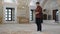 Man Standing In Prayer On Mosque