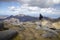 Man standing at the top of goat fell on arran