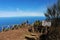 Man standing at viewpoint at pico ruivo do paul da serra to Sao Vicente