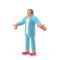 Man standing on white background I don`t know Pose 3D illustration