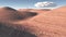 Man stands in rock desert