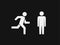 Man stands, walk and run icon set . People symbol.