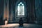 man staying on his knees in the church ,confession concept