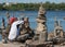 Man Stone Balancing