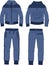 Man suit set zipper hoodie jacket joggers pants cross template