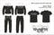 Man suit set zipper hoodie jacket joggers pants t shirt gym template